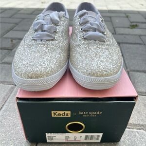 Kate Spade White Glitter Shoes - Keds